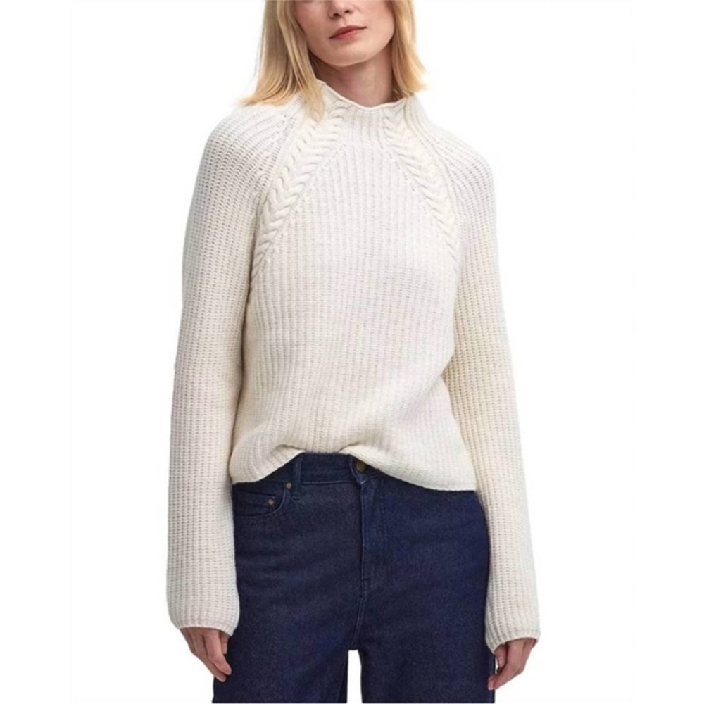 BARBOUR Rhonda knitted jumper in cloud